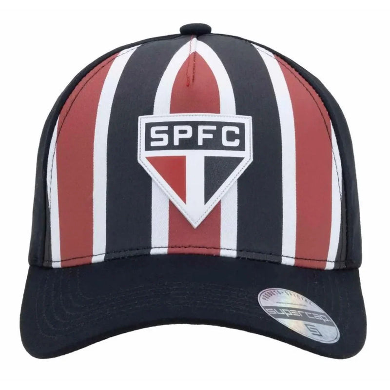 Bone São Paulo Silk e Patch Frontal Supercap 40530 Listrado